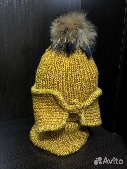 Шапка ушанка снуд