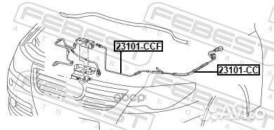 Трос volkswagen passat 06- замка капота 23101CC