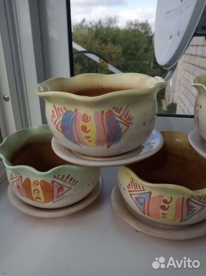 Керамические горшки для фиалок