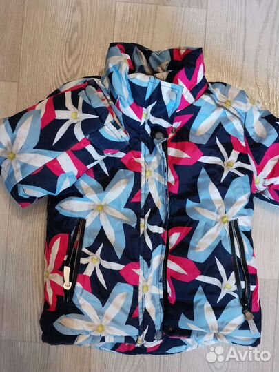 Куртка, варежки пуховые и костюм