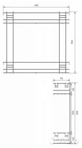 Вертикальная выдвижная система 443x466x95 (ш.в.г.)