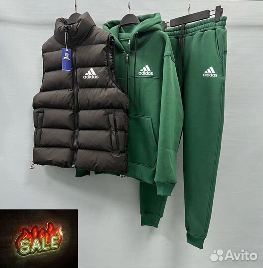 Флисовый спортивный костюм adidas