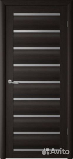 Межкомнатная дверь Сидней остеклённая тёмный кипар