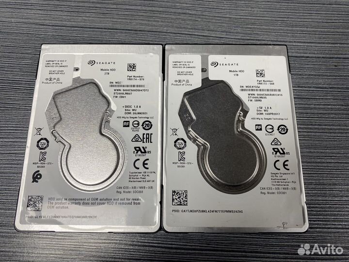 Hdd 2.5 Seagate 1-2tb нерабочие