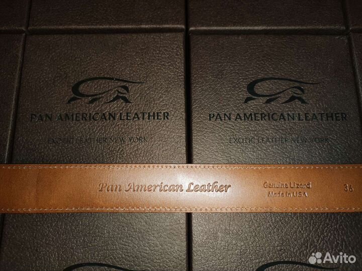 Ремень мужской из кожи ящерицы