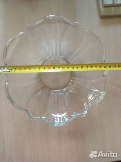 Салатник Ваза большая СССР стекло Дядьковский хз