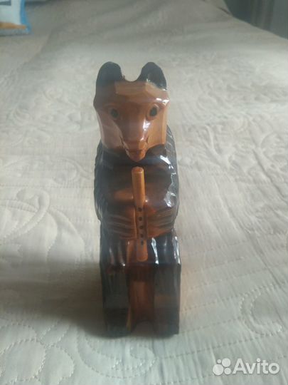 Фигурка деревянная мишка СССР