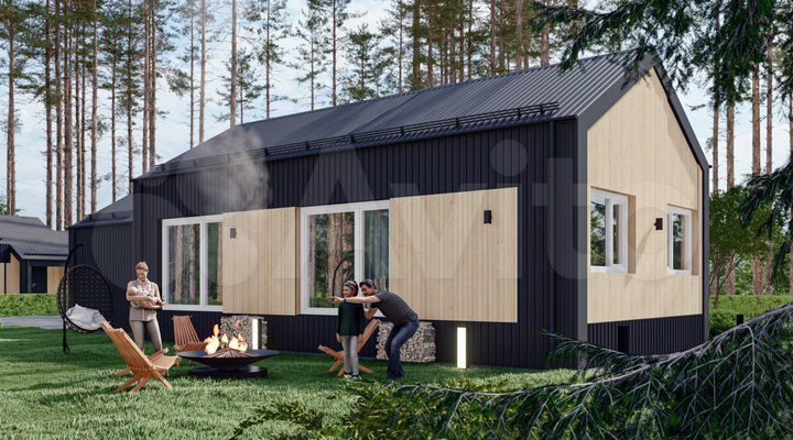 Коттедж 95 м² на участке 10 сот.