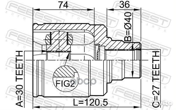 ШРУС внутренний перед лев CI-3706;ST-1495;4