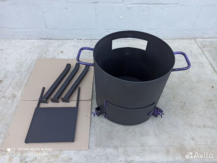 Печь 3 мм под казан арт.0504 с дверцей и съём н