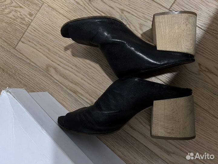 Мюли кожаные maison margiela