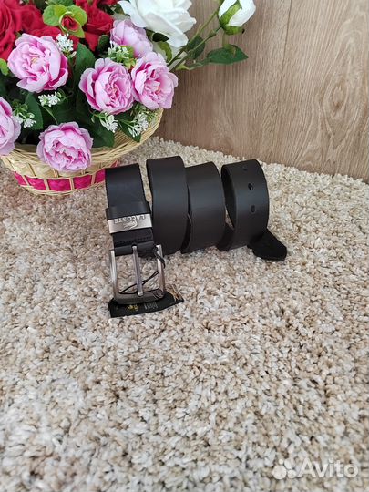 Мужской кожаный ремень Lacoste