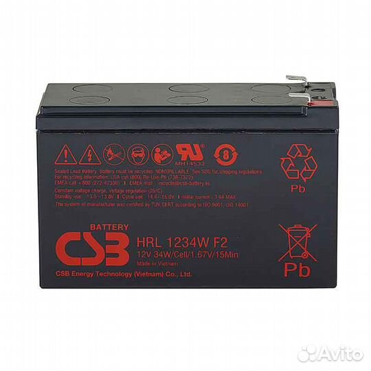 Аккумулятор CSB HRL 1234W новый