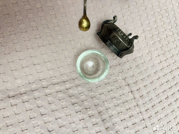 Винтажная солонка мельхиор