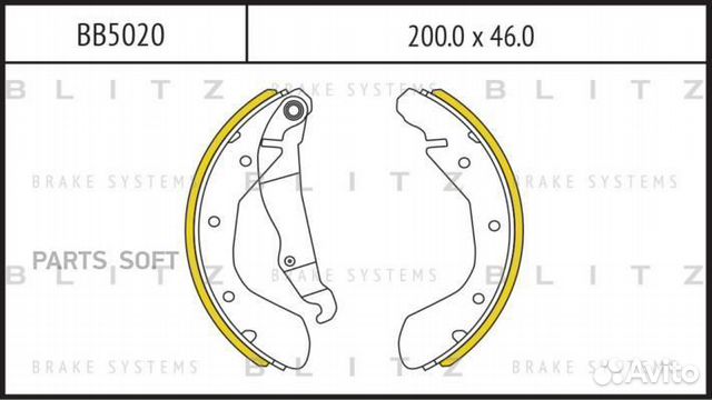Колодки торм зад бараб Daewoo Lanos/Nexia
