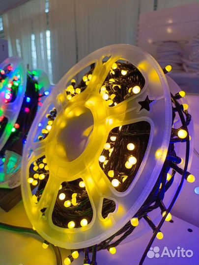 Уличная гирлянда тёплый цвет