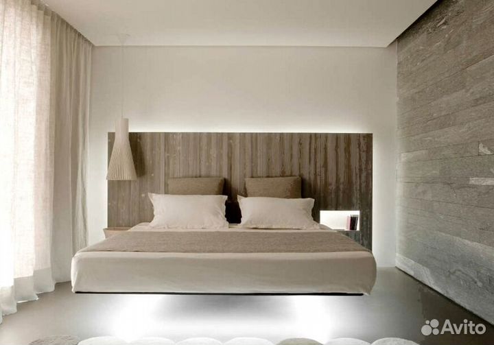 Парящая кровать с подсветкой