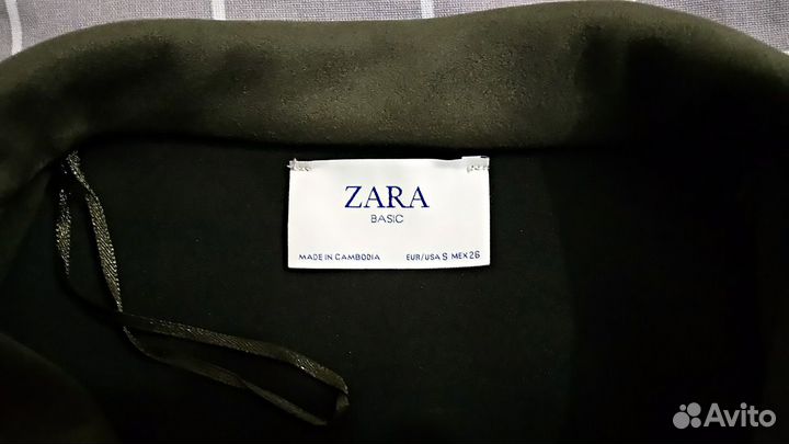 Пальто женское Zara из искусственной замши