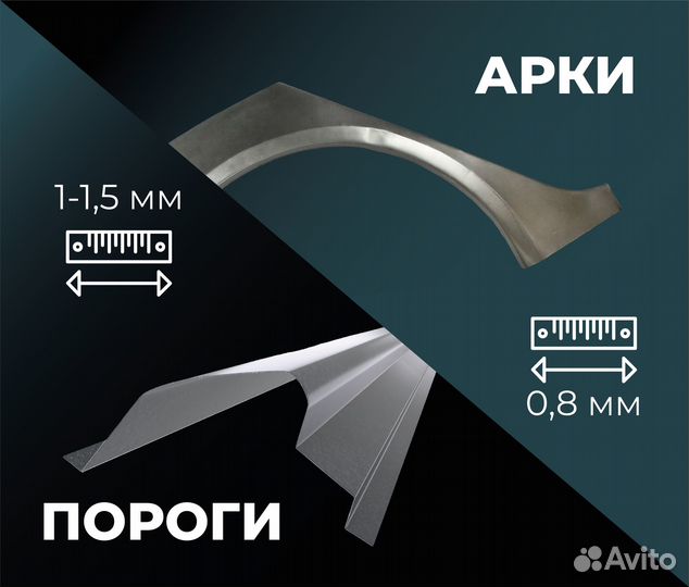 Пороги и арки Hyundai Sonata 4 EF Тагаз Донецк