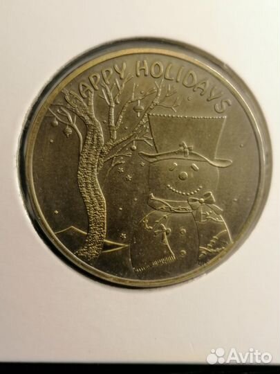 Рождественские монетовидные жетоны