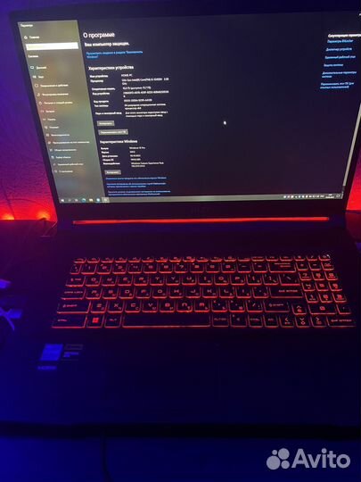 Ноутбук msi gf76 katana