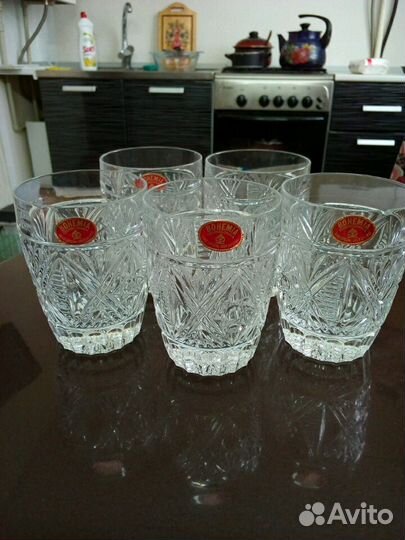Хрустальные стаканы «Богемия» Чехия