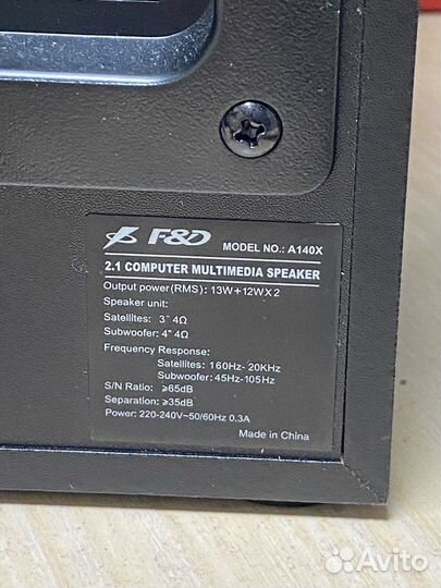 Колонки 2.1 F&D A140X 37 Вт