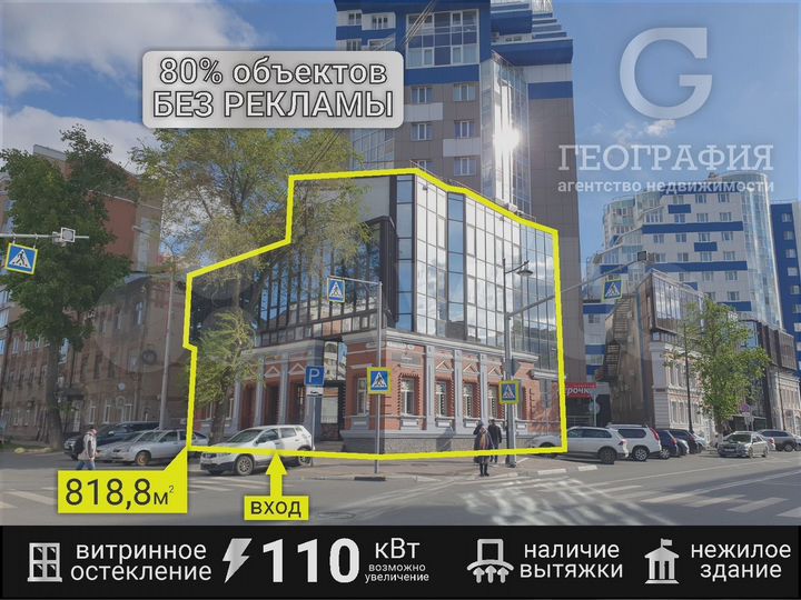 Торговая площадь 818.8 кв.м