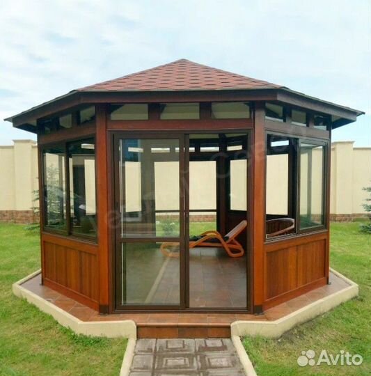 Остекление беседки
