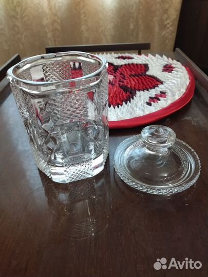 Сахарница хрустальная