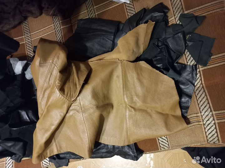 Кожа натуральная обрезки крупные