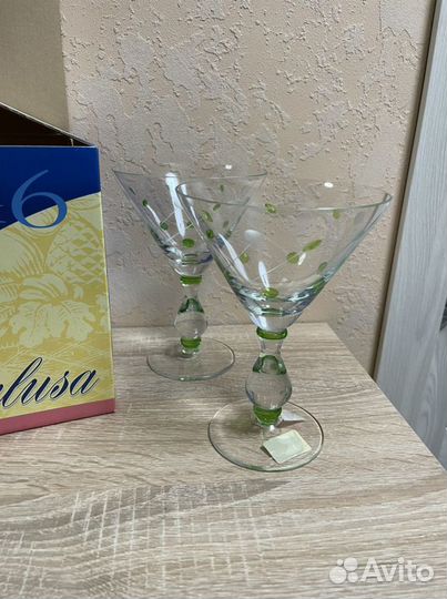 Фужеры для мартини шампанского стекло 2шт новые