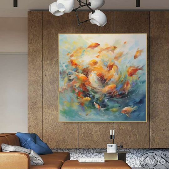 Картина маслом на холсте Рыбы