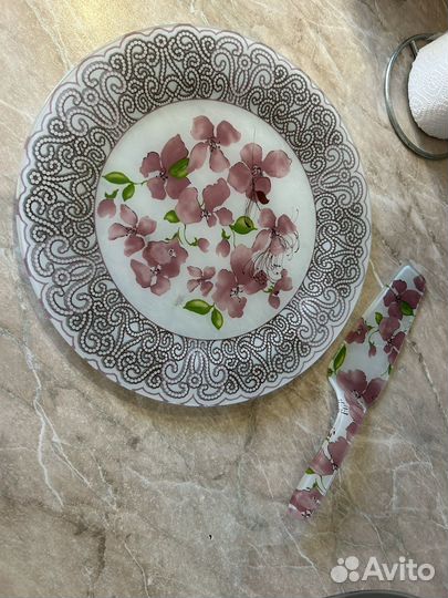 Блюдо для торта с лопаткой