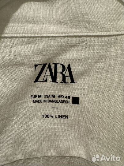 Рубашка женская лен Zara M