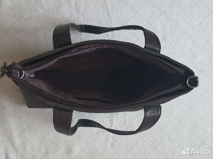 Сумка женская кожаная коричневая