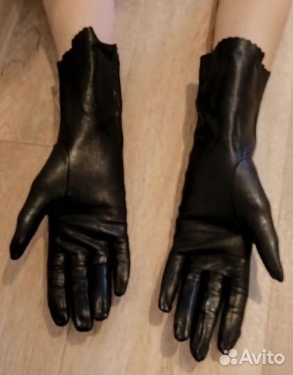 Перчатки женские кожаные