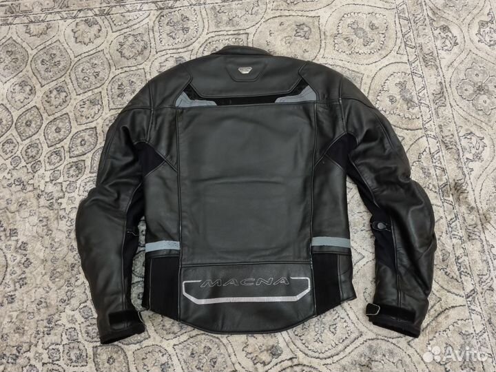 Мотокуртка кожаная мужская 46