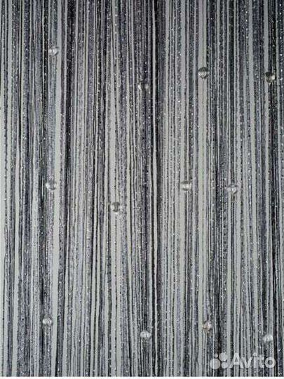 Шторы-кисея нитяные с шарами