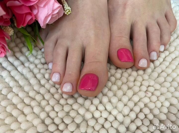 Педикюр с покрытием гель лак
