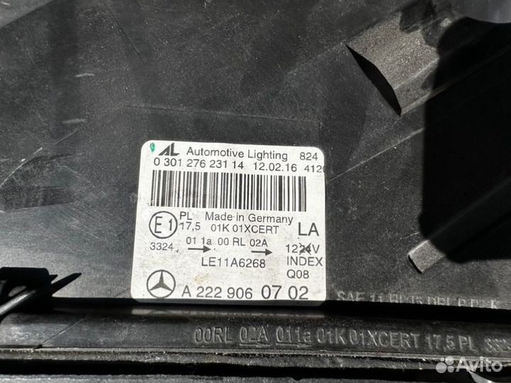 Фара левая Mercedes-Benz S-Class W222 2016