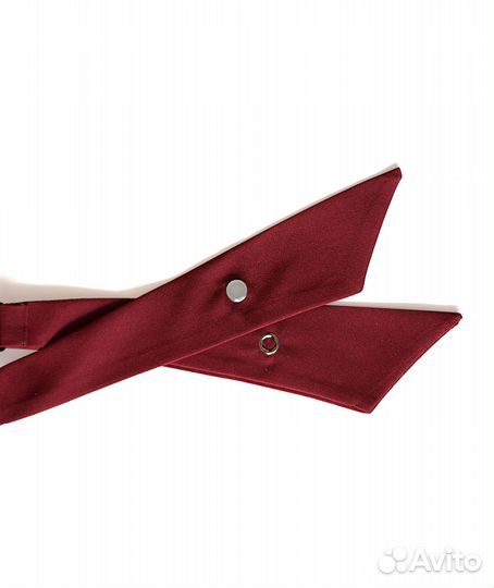 Галстук галочка школьный бордовый для девочки