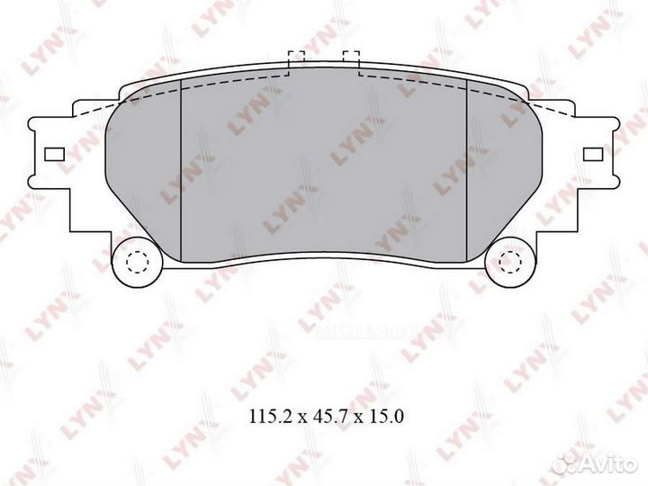 Lynxauto BD-7597 Колодки тормозные дисковые зад