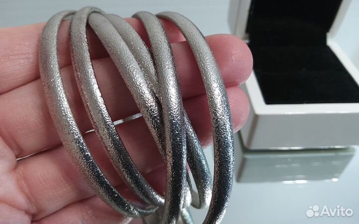 Браслет из 6 колец под серебро