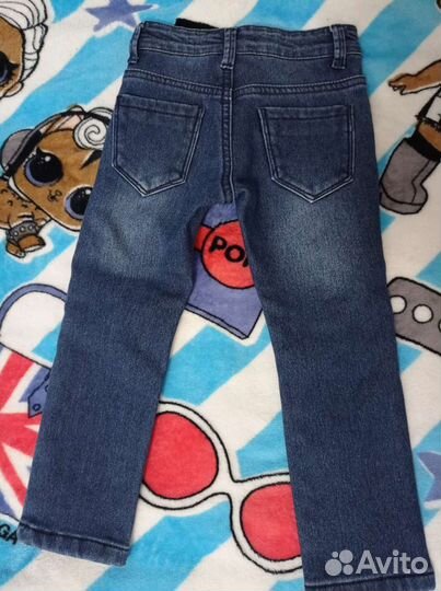Джинсы для девочки,детские джинсы,синие джинсы