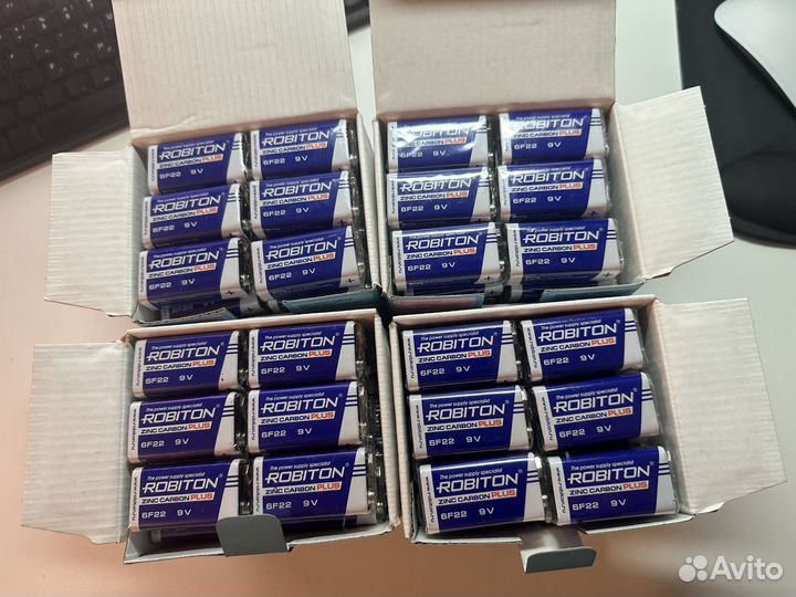 Батарейки крона 9V (оптом) – robiton plus 6F22