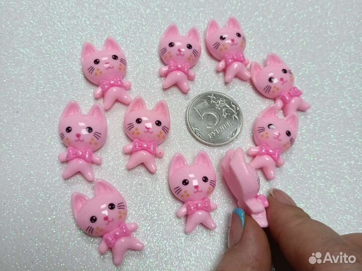 Кабошоны акриловые кошка