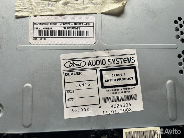 Магнитола ford focus 2 sony 6cd