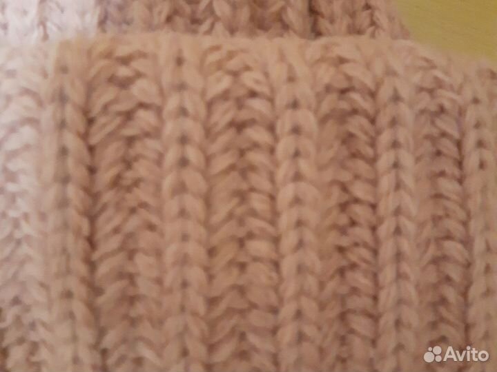 Шапка,крупная вязка.Шерсть с мохером.Очень тёплая