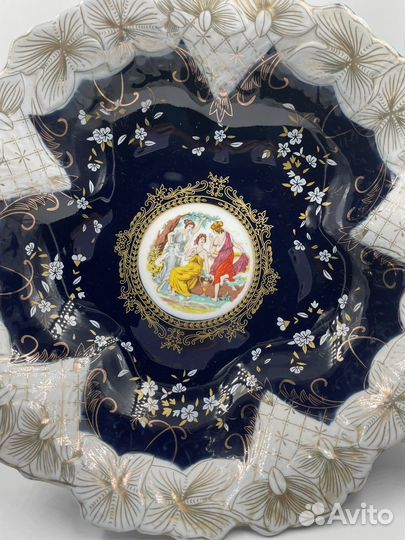 Ваза для фруктов. кобальт. 30 см